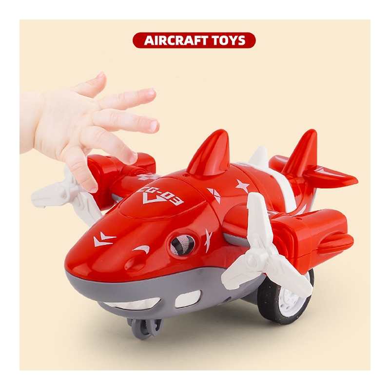 Mini Shark Plane with light (Red)