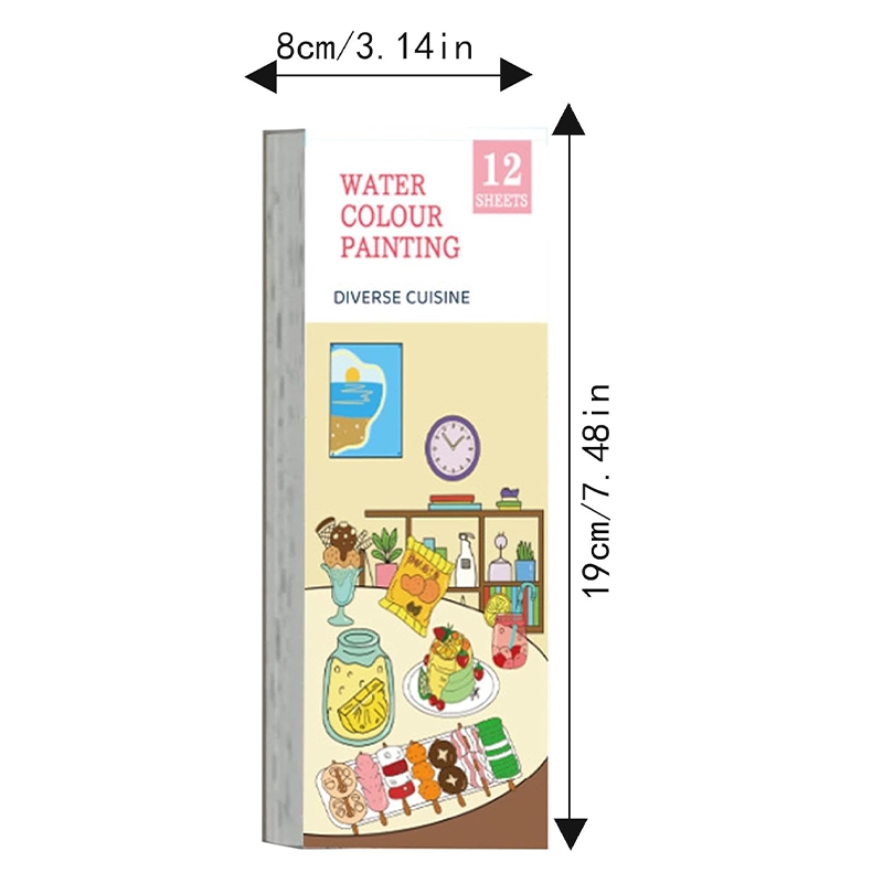 Diverse Cuisine 12 sheet water colour painting book