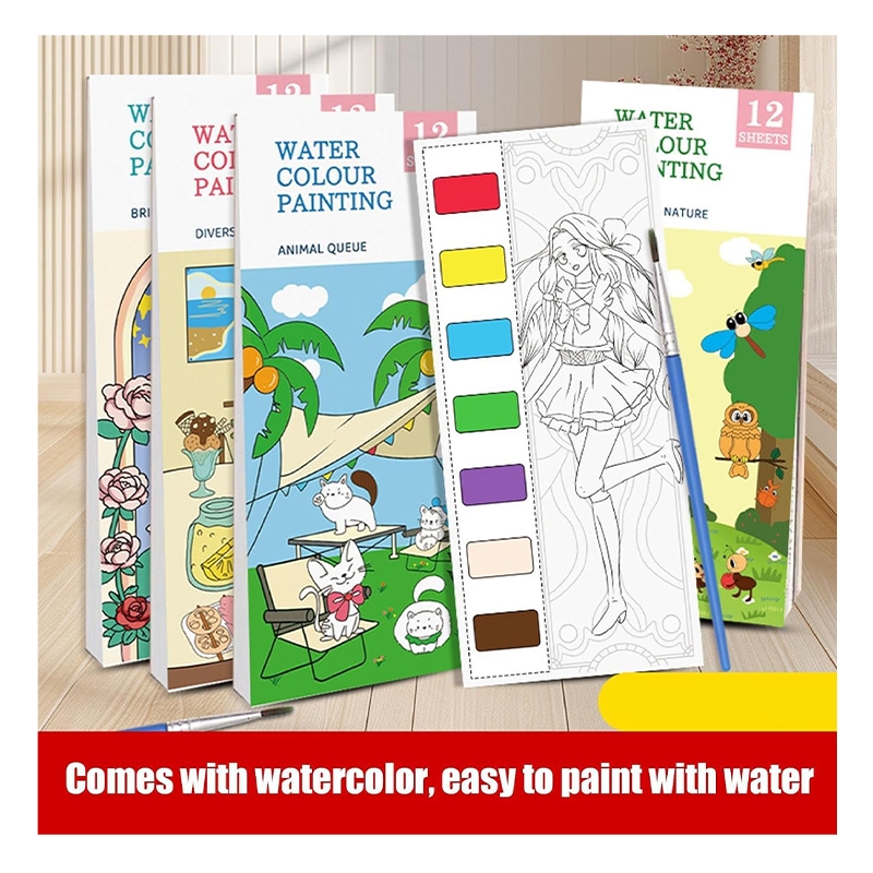 Diverse Cuisine 12 sheet water colour painting book