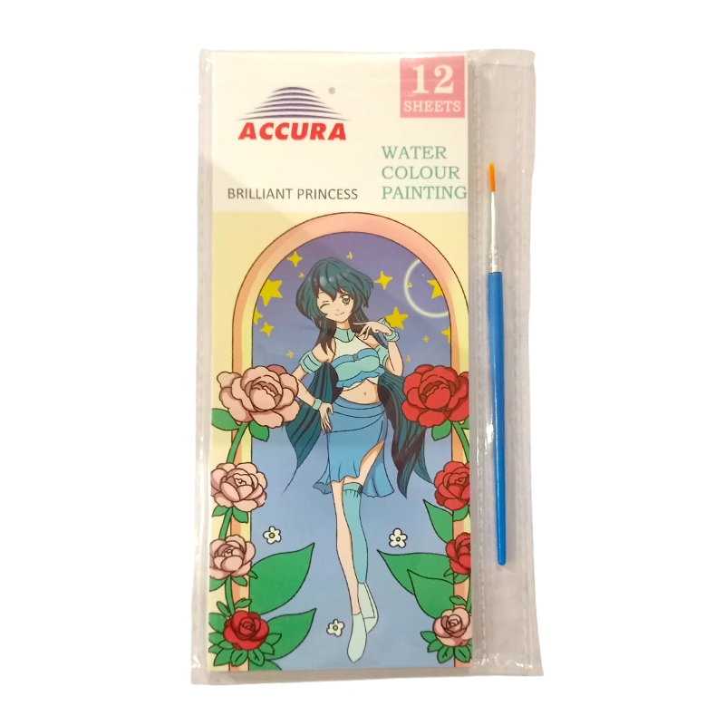 Brilliant Princess 12 sheet water colour painting book