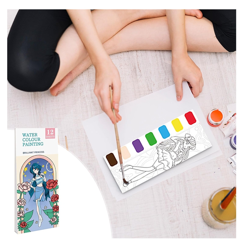 Brilliant Princess 12 sheet water colour painting book