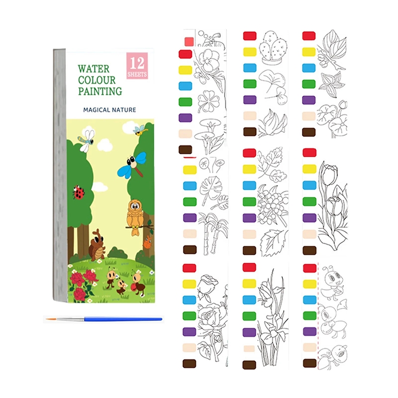 Magical Nature 12 sheet water colour painting book
