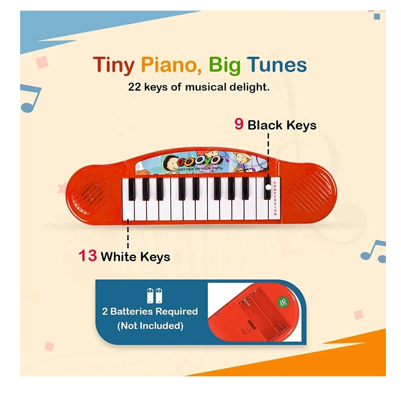 Piano Portable Keyboard Musical (Orange)