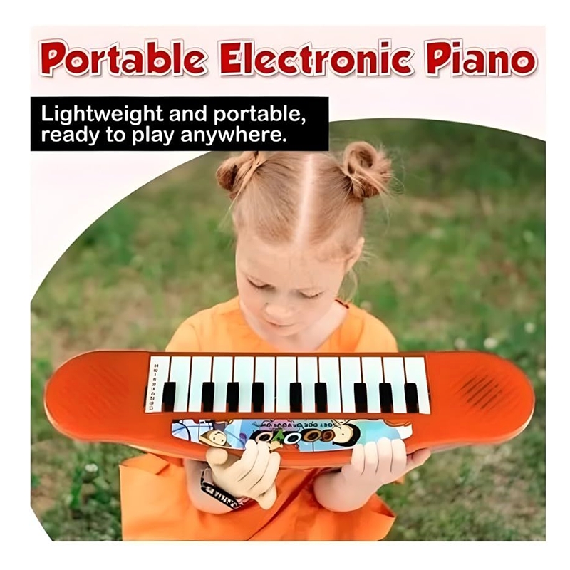 Piano Portable Keyboard Musical (Orange)