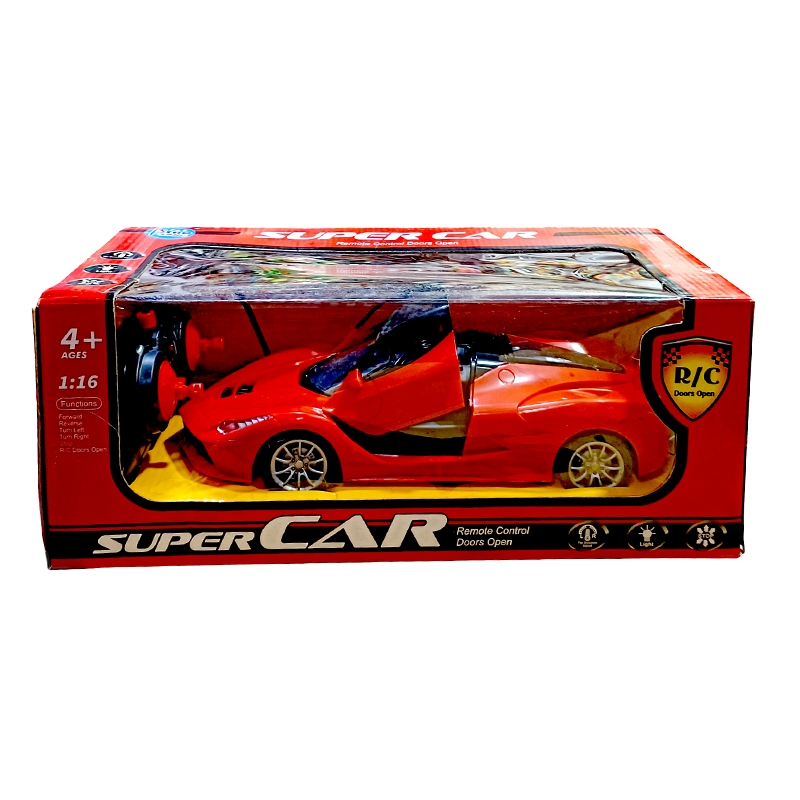 Super Remote Control Rechargeable Car With Opening Doors (Red)