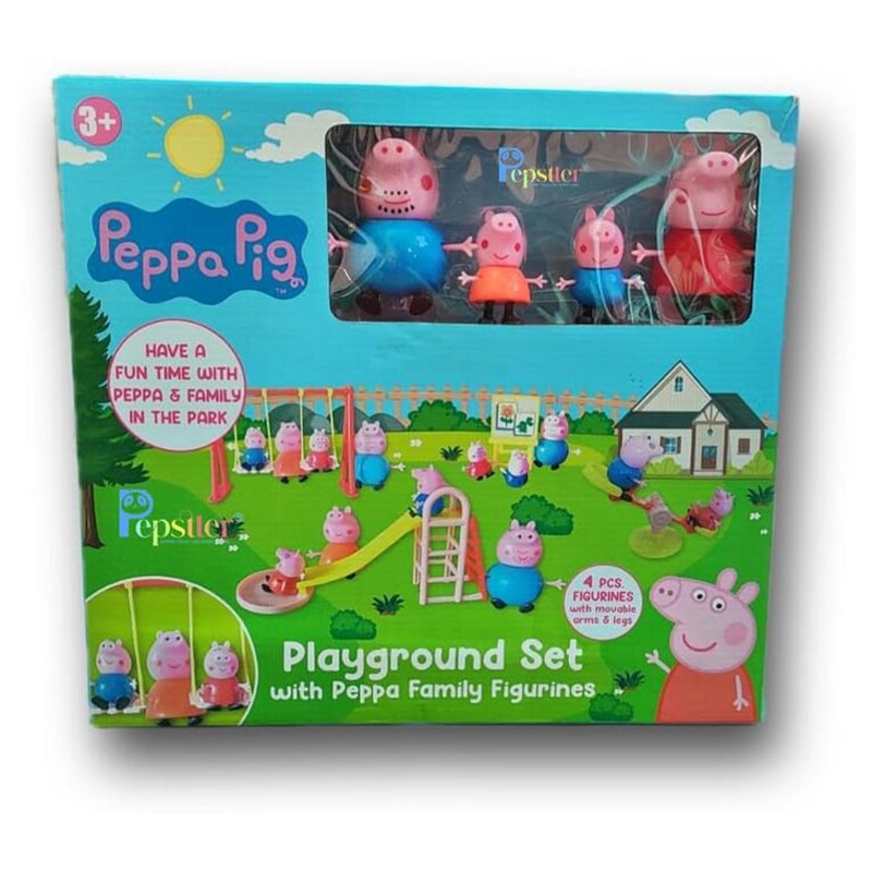 Peppa Pig Playground Set with Peppa Family Figurines