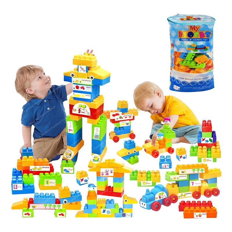 Building Toy Blue Bag Block 120 Pcs