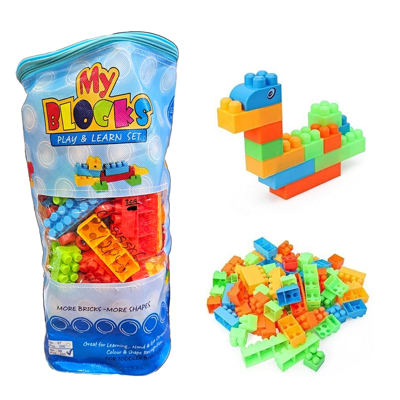 Building Toy Blue Bag Block 120 Pcs