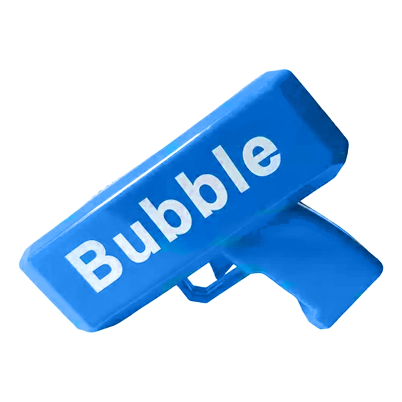 Bubble Electric Gun, Colorful Bubbles, One-Click Bubble, Light Music (Blue)