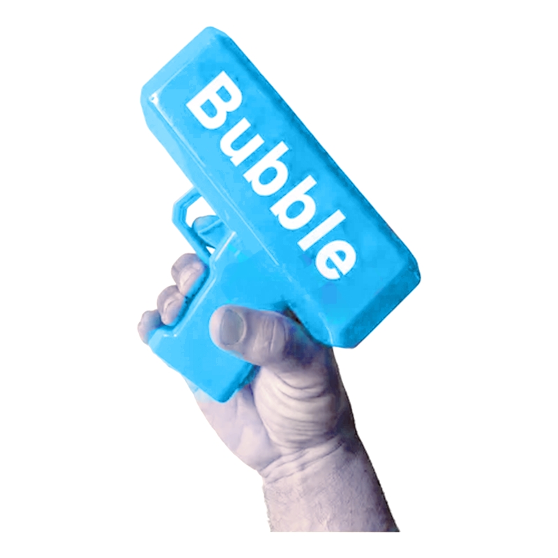 Bubble Electric Gun, Colorful Bubbles, One-Click Bubble, Light Music (Blue)