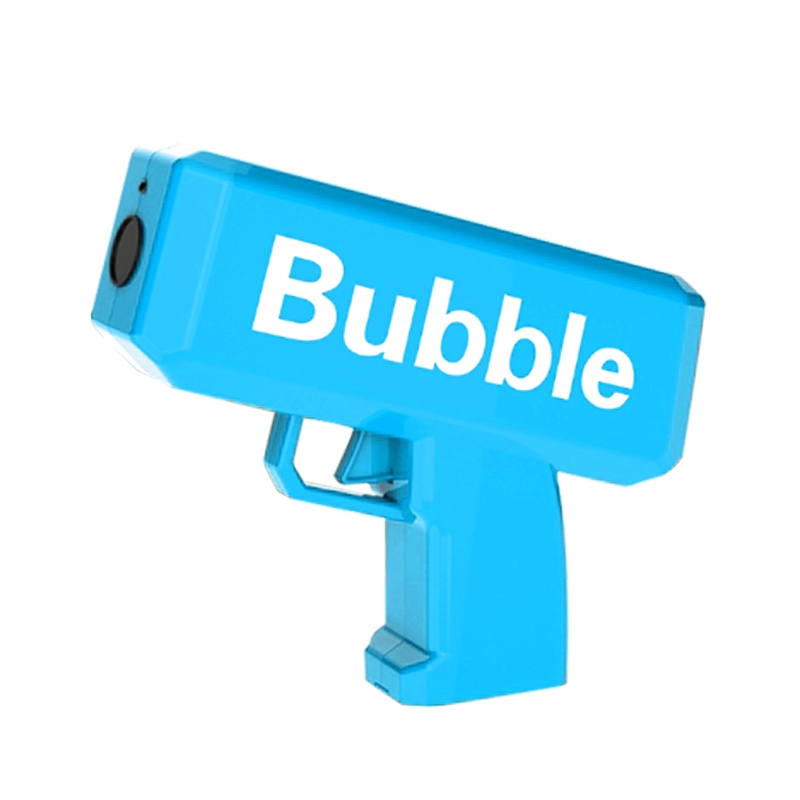 Bubble Electric Gun, Colorful Bubbles, One-Click Bubble, Light Music (Blue)