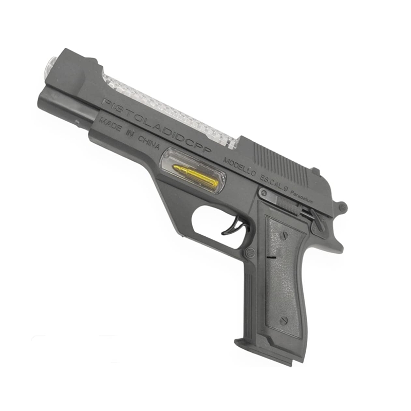 Eagle Light Music Pistol Gun CO2 Telescopic Barrel Electric Laser Gun 3d Light Guns & Darts (Black)