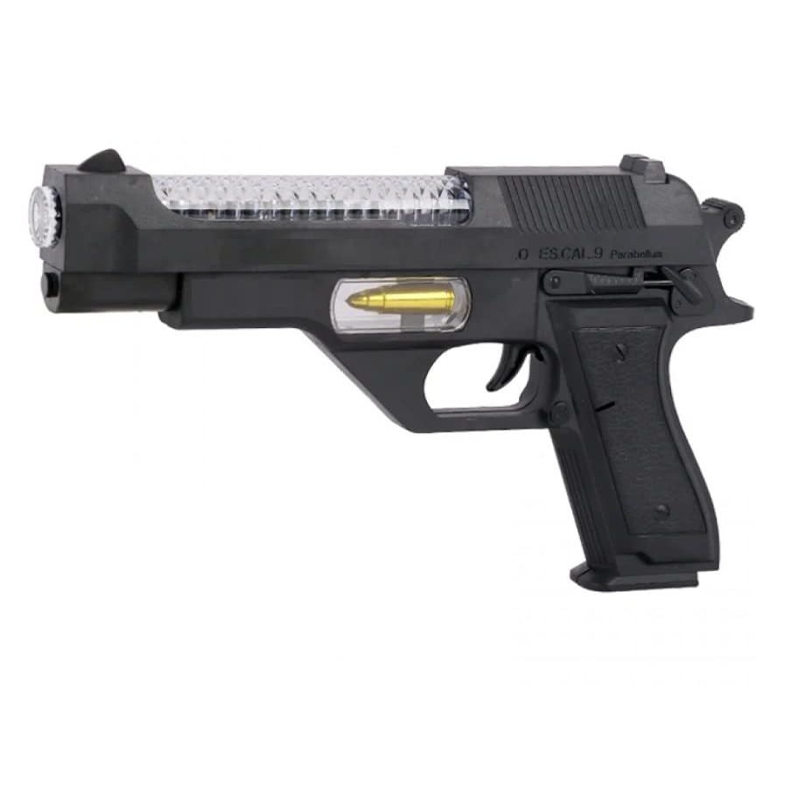 Eagle Light Music Pistol Gun CO2 Telescopic Barrel Electric Laser Gun 3d Light Guns & Darts (Black)