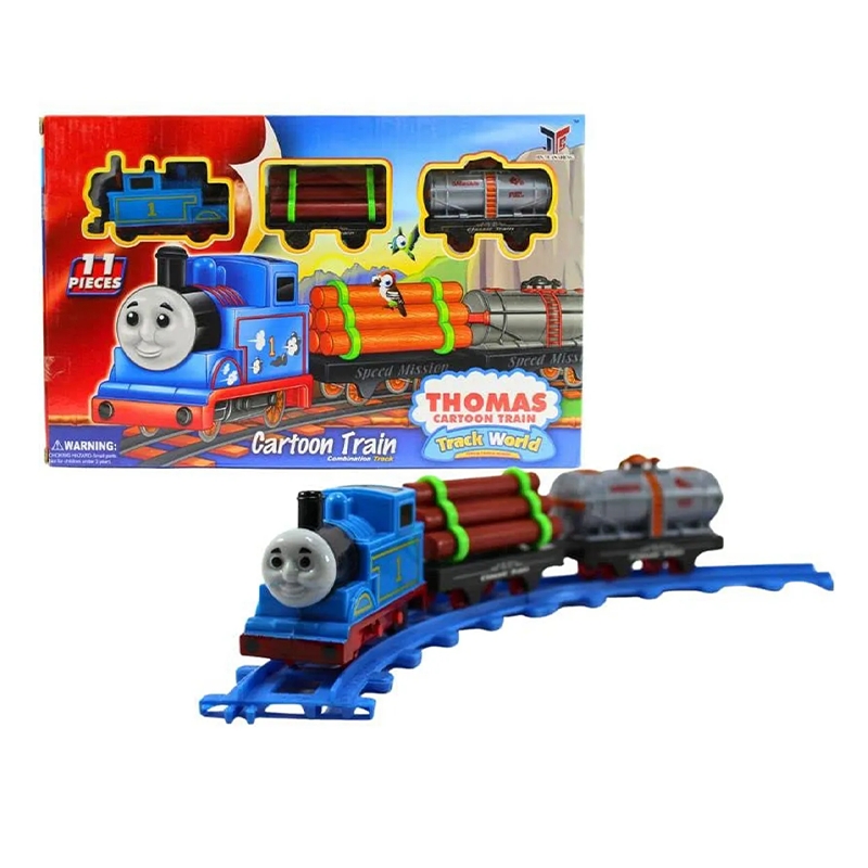 11 pc Thomas cartoon train with combination track