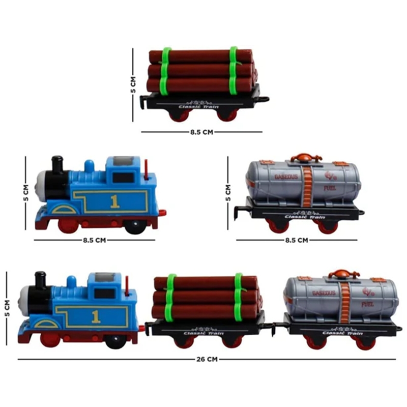 11 pc Thomas cartoon train with combination track