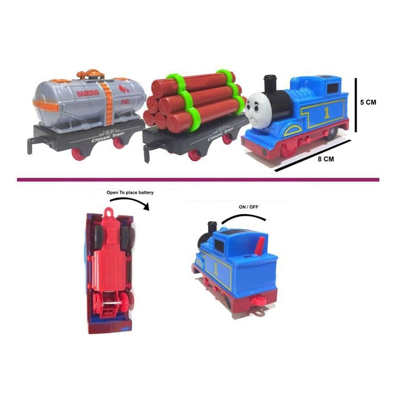 11 pc Thomas cartoon train with combination track