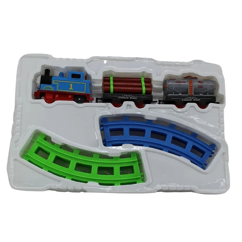 11 pc Thomas cartoon train with combination track