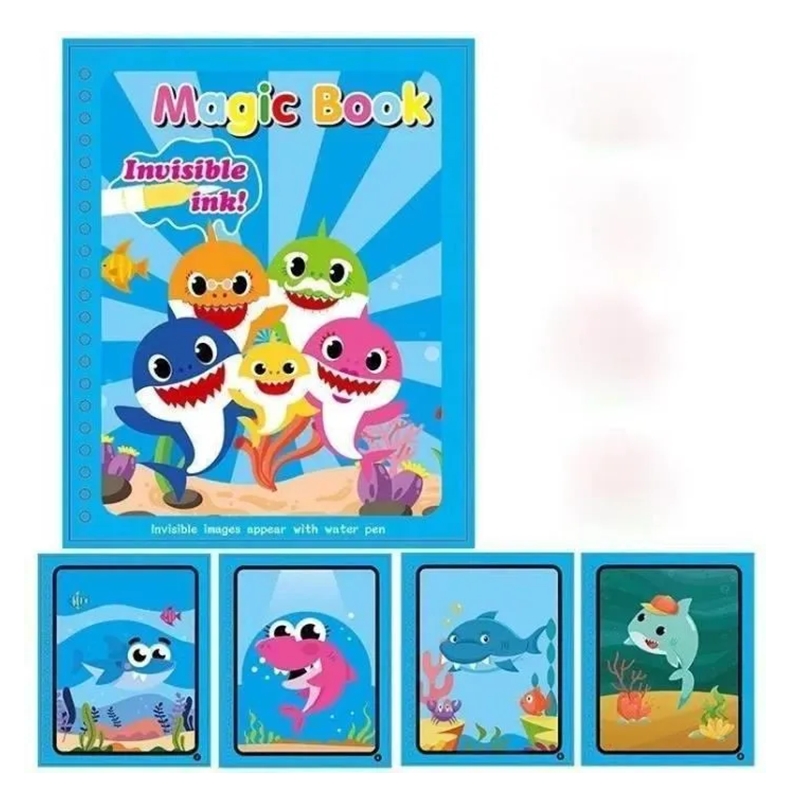 Sharks Magic resuable Water-Coloring Book (Small)