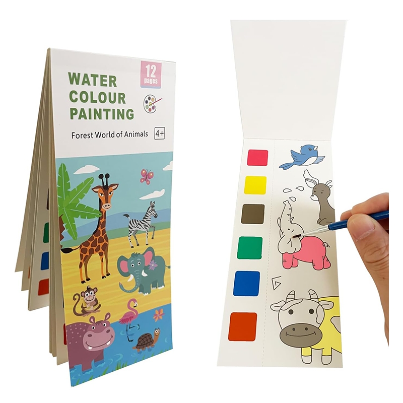 Forest world of animal Water colour painting book