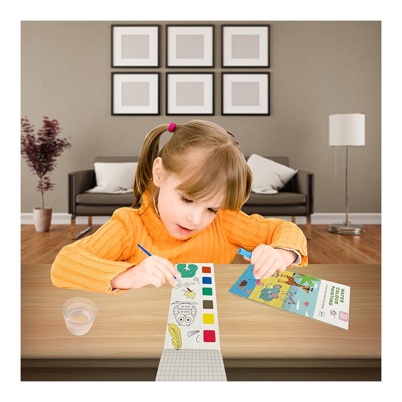 Forest world of animal Water colour painting book