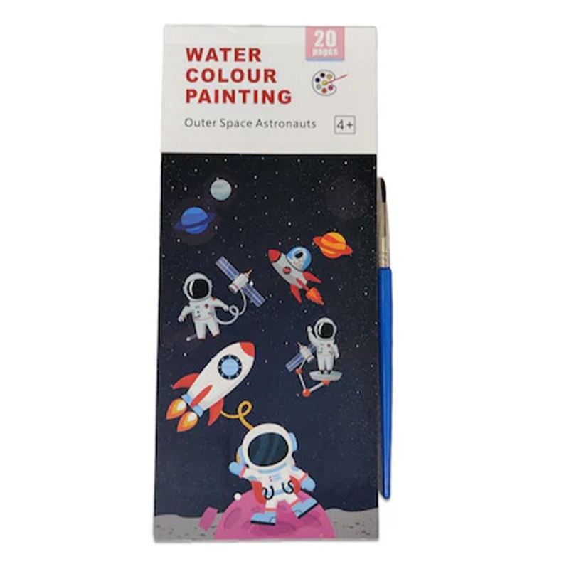 Outer Space Astronauts Water colour Painting book