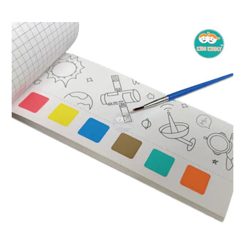 Outer Space Astronauts Water colour Painting book