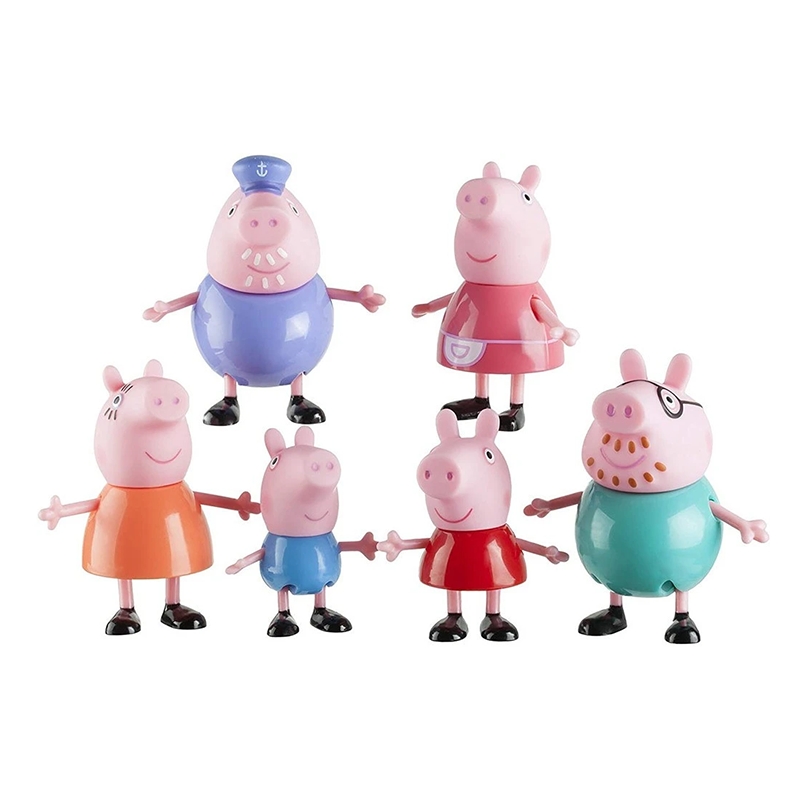 Pig Family & Friends – Toy Set Action Figure - 6 pcs set