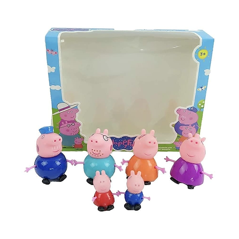 Pig Family & Friends – Toy Set Action Figure - 6 pcs set