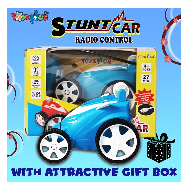 ToysNus 1:24 scale 360 degree Radio Control Stunt car (Blue)