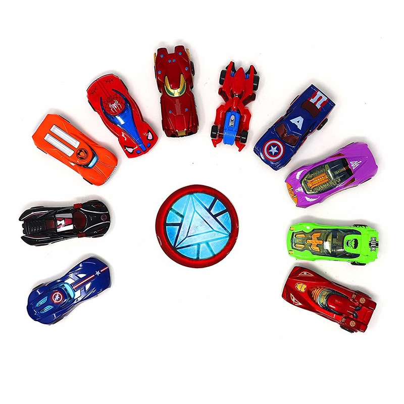 Avengers Metal Super Action Hero Metal Die Cast, Character Cars Set Toy Pack of 10 Mini-Alloy Car Models (Multicolor)