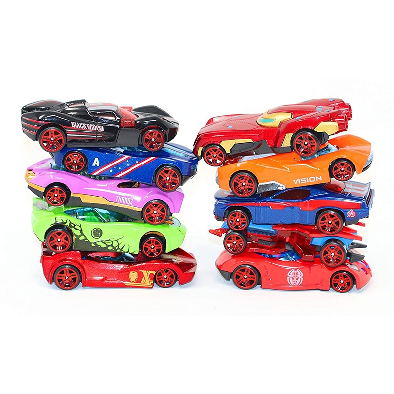 Avengers Metal Super Action Hero Metal Die Cast, Character Cars Set Toy Pack of 10 Mini-Alloy Car Models (Multicolor)