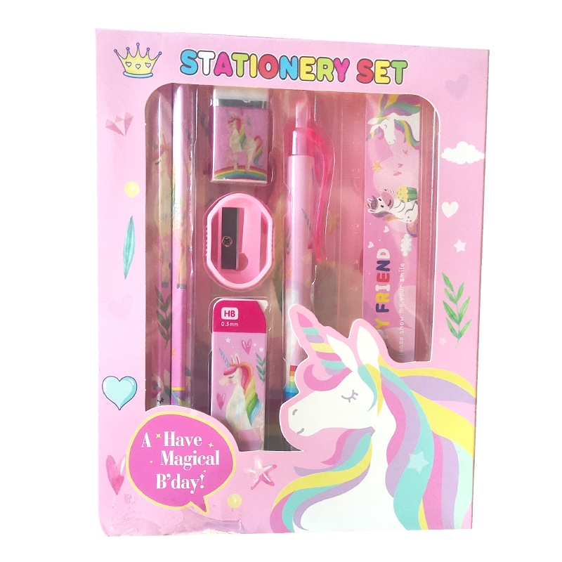 Unicorn Printed Pencil Mini Stationery Set