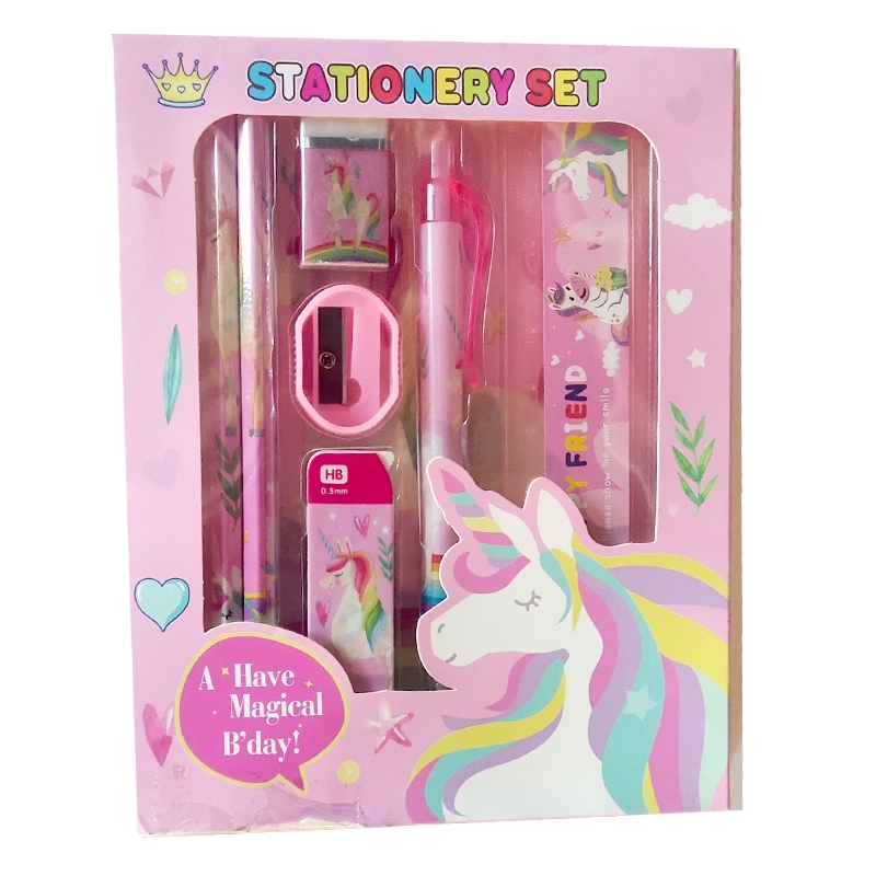 Unicorn Printed Pencil Mini Stationery Set