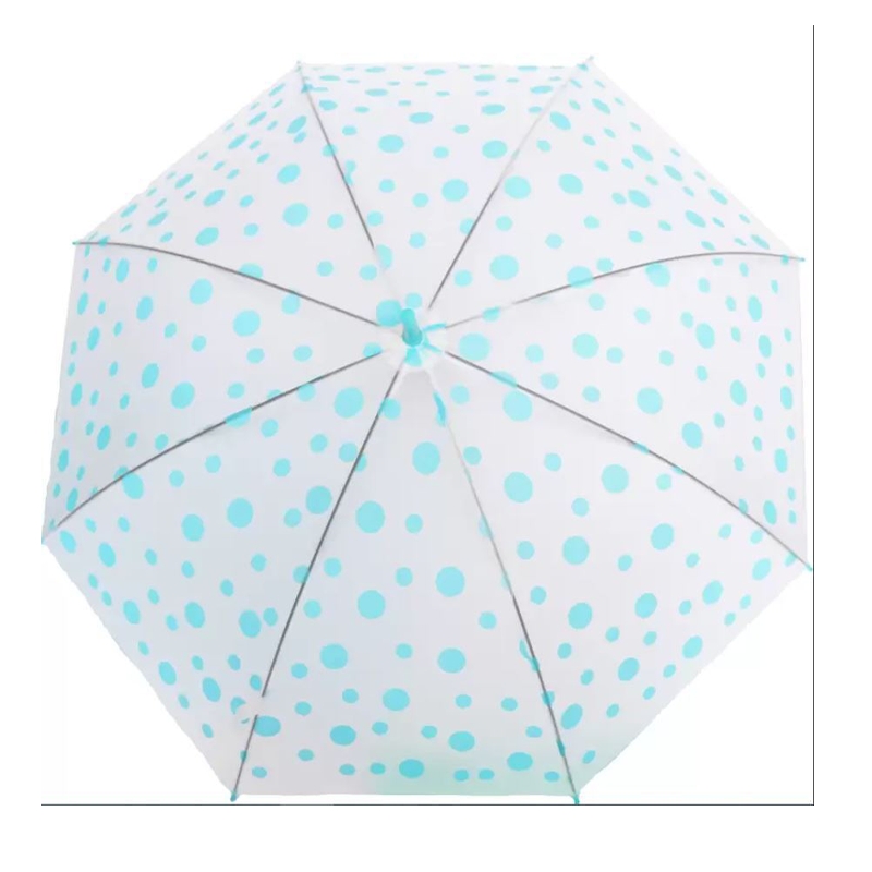 Transparent Polka Dot Umbrella Umbrella (Blue)