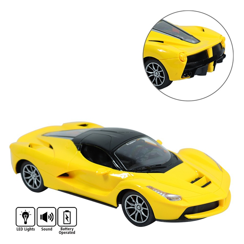 Super Remote Control Rechargeable Car With Opening Doors (Yellow)