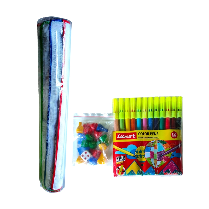 Kirat 5 in 1 my colouring mat set of 12 sketch pen & ludo coin game