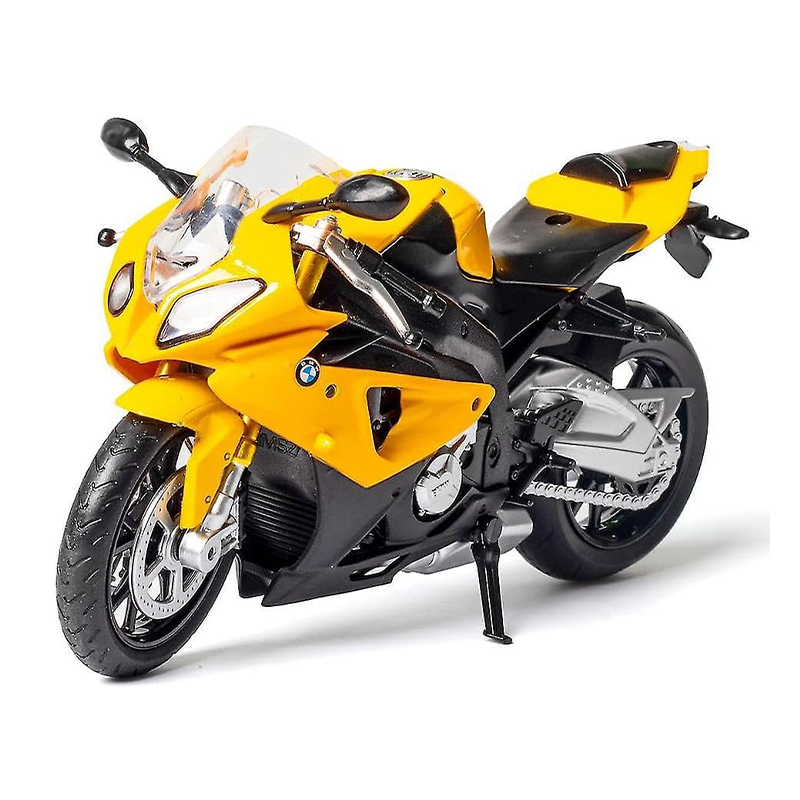 1:20 Scale Rechargeable Remote Control Rc Bike Toys with Light & Sound Function (Yellow)