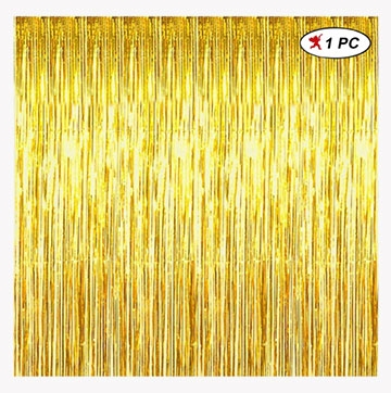 Foil Fringe Curtain Golden