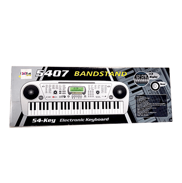 Bigfun 54-Key Bandstand Electronic Keyboard with LED Display and Stereo (Silver)