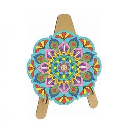 Wooden Mandala Art:The Coloring Kit