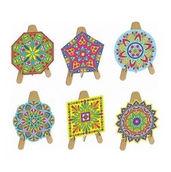 Wooden Mandala Art:The Coloring Kit