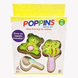 Poppins Rattles Set (Yellow)