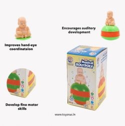 Musical RolyPoly Rattle Toy for Babies