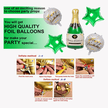 Champagne foil balloon