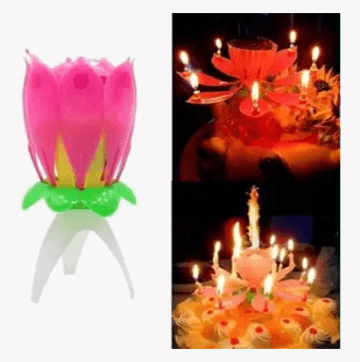 Melody Flower Happy Birthday Candle