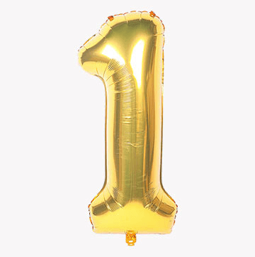 Numbers Foil Balloons(golden,1)