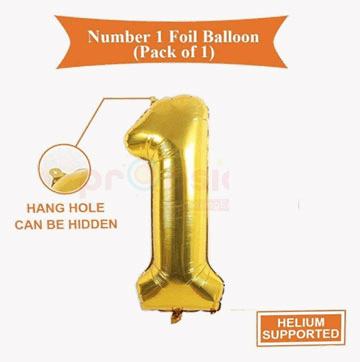 Numbers Foil Balloons(golden,1)