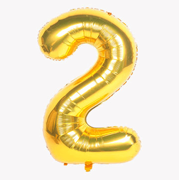 Numbers Foil Balloons(golden,2)