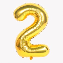 Numbers Foil Balloons(golden,2)