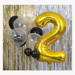 Numbers Foil Balloons(golden,2)